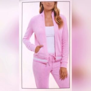 Juicy Couture Pink Velour Terry Tracksuit Jacket